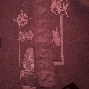 Tultex Purple Vintage Nebraska Embossed Sweatshirt